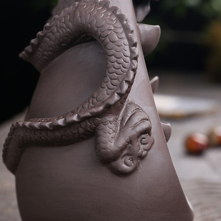Dragon Cascading Ceramic Incense Cone Burner