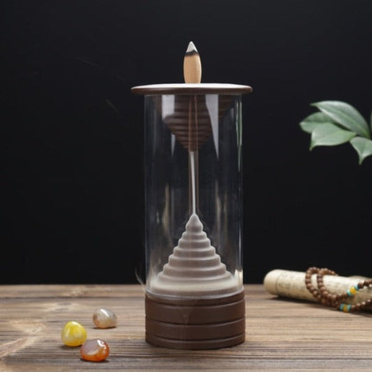 Hourglass Backflow Enclosed Incense Burner