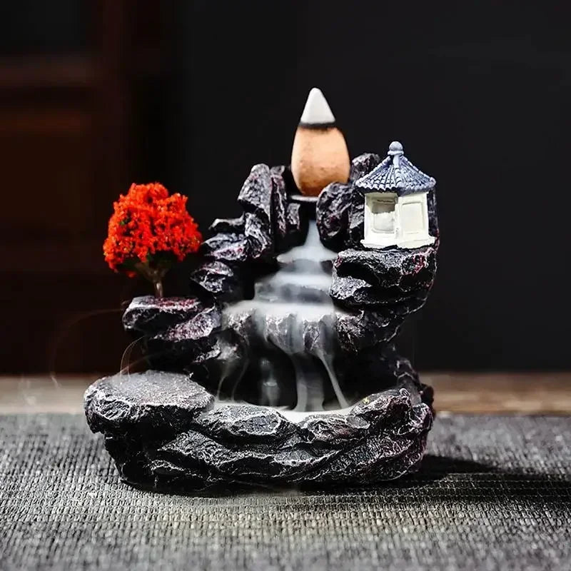 Waterfall Backflow Incense For Home And Office Decoration With Incense Cones