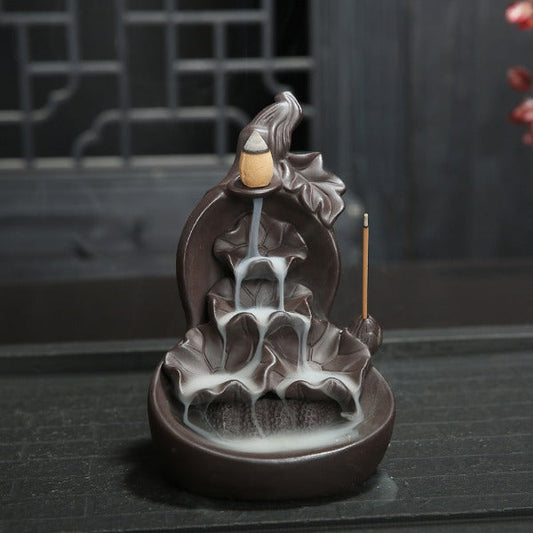 Lotus Cascade Incense Waterfall Burner